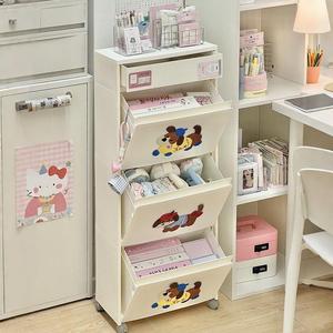 Rolling Tilt Out Storage Cabinet Multi <b>Drawer</b> Mobile <b>Organizer</b> Cart For Bedroom Study Sundries Books Toy Storage - Product Image 1