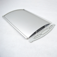 Support de table incurvé en aluminium personnalisé pour affichage de nom, plaque de table réservée, plaque de stationnement, plaque de nom de bureau en acrylique