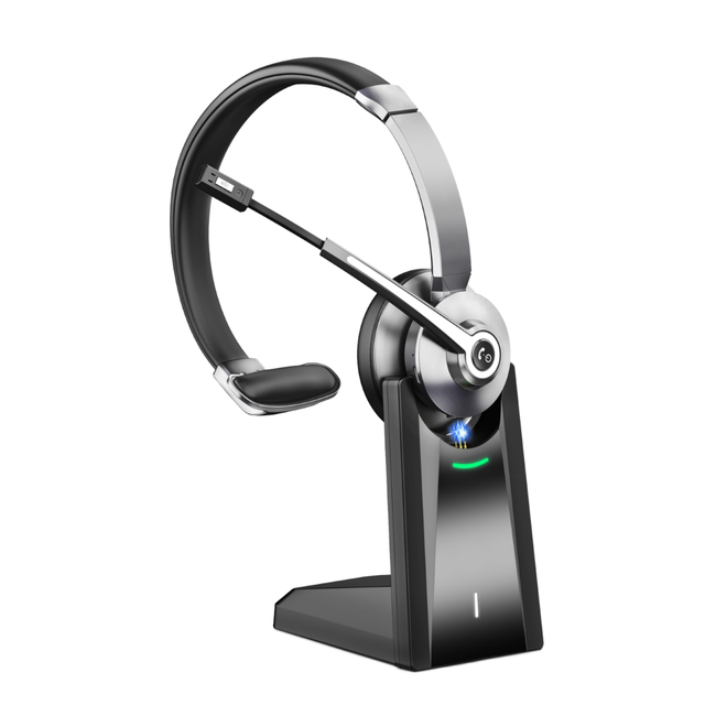 BT-783C V5.0 Office Wireless Headphone Headband Stereo Design USB Dongle Charging Base for Call Center Telephone Headsets
