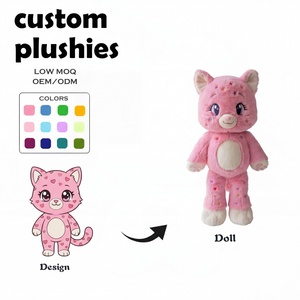 Fabricante de Juguetes de Peluche Personalizados, Mini Gato con Estampado de Corazón, Regalos Corporativos Personalizados, Bichón Frisé Bailarina de Ganchillo, Muñeca de Trapo Personalizada - Product Image 1