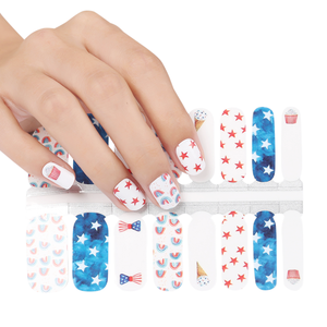 Huizi Nieuwe Amerikaanse Onafhankelijkheidsdag Design Nagelstickers Nageldecoratie Vlag Nagelstickers - Product Image 5