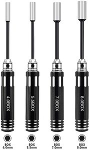 RC 도구 금속 육각 드라이버 세트 알렌 드라이버 플랫 헤드 육각 드라이버 렌치 도구 키트 10-in-1 RC 쿼드콥터 헬리콥터 - Product Image 2