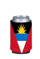 Manchon isolant réutilisable en néoprène avec drapeau d'Antigua, idéal pour canettes de bière ou de cola glacé, pour boissons froides