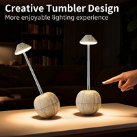 Lampe de bureau LED moderne à design ergonomique, rechargeable par USB, RGB, réglable en hauteur, avec commandes tactiles, veilleuse de chevet pour chambre à coucher