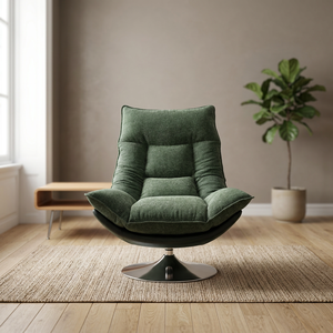 Modern Green Torus Shape Bean Bag Chair Contemporary Style Living Room Furniture Steel Frame High-density Sponge - Product Image 3