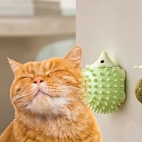 Jouet auto-toyant pour chat hérisson Zoyi avec boule de catnip, brosse de massage griffoir pour chat, jouet à mâcher pour animaux de compagnie