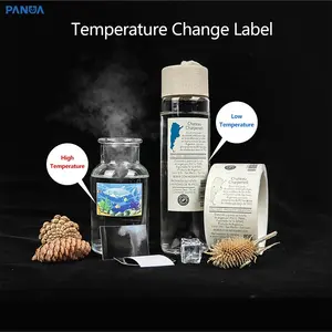 高速デジタル印刷カスタム低温ビニール包装ラベル温度インジケーター色変更ラベルステッカー