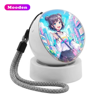 Badge numérique en cristal F X3, vente en gros, broche lumineuse rechargeable, personnalisation par téléchargement de photo, cadeau pour sac à dos, OEM ODM, commande en gros