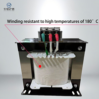 Transformateur de puissance monophasé CA fabriqué en Chine 220V 110V 100V ; Cuivre/Aluminium Haute Efficacité 0.98 50/60Hz ; Tension d'alimentation