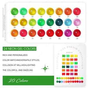 JTING - Esmaltes de Gel de Neón de Diseño Libre, 24 Colores, Colección de Esmaltes de Gel de Neón, Suministros para Uñas de Marca Privada OEM/ODM, Esmalte de Gel para Uñas - Product Image 5