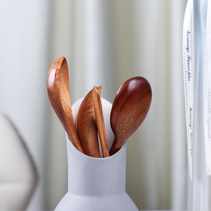 Detomate Acacia Wood Soup Spoon Jam Knife <strong>Cutlery</strong> Set-8-Piece <strong>Children's</strong> Dinnerware Modern Minimalist Design China Origin - Product Image 3