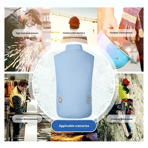 Wind Gears Outdoor-Kühlweste UV-Schutz-Weste Klimaanlagen-Weste Warnweste mit Lüfter für Sommerarbeiten - Product Image 2
