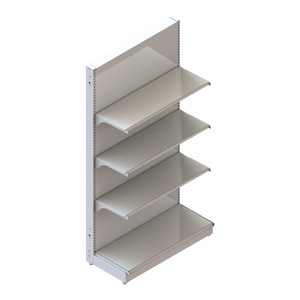 Single-Sided Steel SS400 Powder Coated 4-Layer Retail Store Gondola <b>Shelving</b> Unit 2110*1200*350mm Supermarket <b>Rack</b> Flat Back - Product Image 3