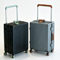 Valise de voyage classique à coque rigide, 4 roues pivotantes, serrure TSA, support pour téléphone, pieds de support, vente en gros, logo personnalisé