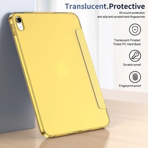 Custodia Protettiva Gialla per iPad 10a Generazione 10.9 Pollici 2022/ (A16) 11a Generazione 2025 Semi-Trasparente in PC Rigido con Funzione Auto Wake 22x28cm - Product Image 6