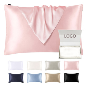 Taie d'oreiller de luxe 100% soie de mûrier véritable, soie pure biologique personnalisée avec boîte, pour la maison et l'hôtel, anti-acariens - Product Image 1