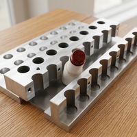 Moule à rouge à lèvres en aluminium à 20 cavités - Logo personnalisé en relief, fabrication de baumes à lèvres et de rouges à lèvres en stick