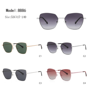 Gafas de Sol Rectangulares Unisex, Montura Metálica, Lentes Grises, Protección UV400, Uso en Exteriores, Adultos - Product Image 3