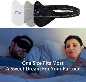 Masker Mata 3D Blackout, masker mata lembut dapat disesuaikan untuk tidur perjalanan, penjualan laris, sandaran cahaya gelap Total kegelapan - Product Image 4