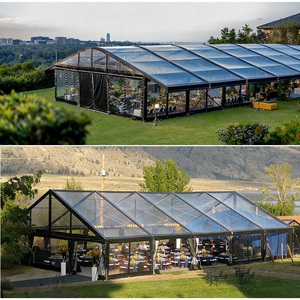 เต็นท์ปาร์ตี้โครงอะลูมิเนียมใส กันน้ำ หรูหรา ขนาด 40 x 60 เมตร สำหรับใช้งานเชิงพาณิชย์ รองรับได้ 100 คน เหมาะสำหรับร้านอาหาร โดมกลางแจ้งขนาดใหญ่ เต็นท์โปร่งใส - Product Image 3