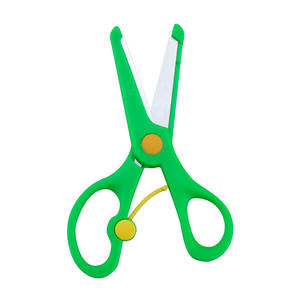 Ciseaux pour étudiants vert bleu rose, lames en acier inoxydable, poignée en plastique souple, sécurité, outils de découpe multi-usages, bricolage, artisanat - Product Image 3