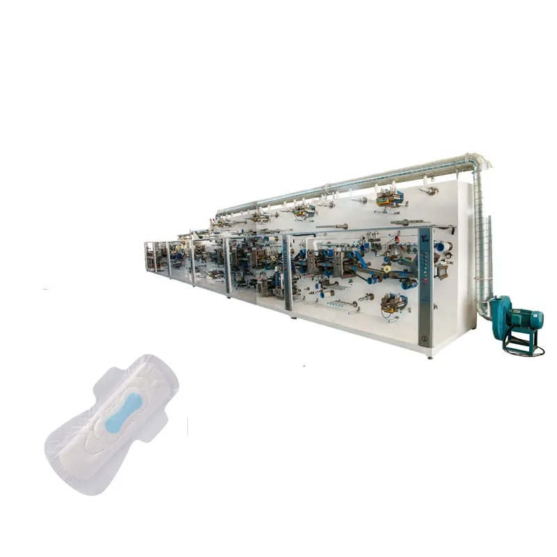 Máquina de fabricación de compresas sanitarias, Servo completamente automático, hecho en China