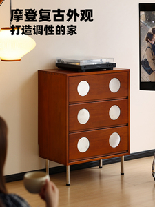 Muebles de Salón Modernos Multifuncionales de Roble, Armarios de Panel, Espejos, Cómodas de Alta Calidad en Color Crema, Altura Ajustable, Estilo Shaker - Product Image 4