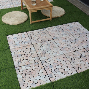 Nuevo diseño Smooth River Stone Mármol Múltiples estilos de colores Jardín al aire libre Suelo de retazos entrelazado - Product Image 2