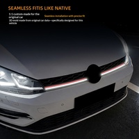 Grille de pare-chocs avant LED pour Volkswagen Golf MK7.5 2017-2019, grille de radiateur en nid d'abeille avec ou sans lumières