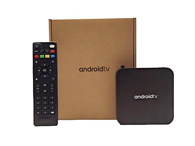 32GB+32GB Quad Core 4K HDR Android 9.0 for 2026 Android TV Box with BT Voice Control Remote Dual Band WiFi