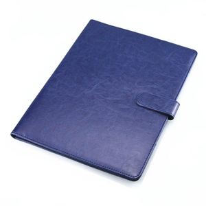 Carpeta de cuero PU de tamaño <span class=keywords><strong>A4</strong></span> con logotipo personalizado y clip de hebilla magnética para uso escolar y de documentos - Product Image 3