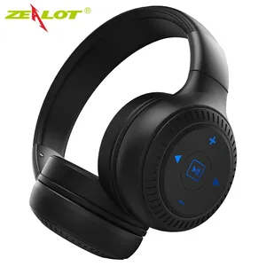 Zealot B20 Computer Voice Changer With Microphone Earbud Over-Ear New Active Noise Cancellation Foldable Blue Tooth Headphone