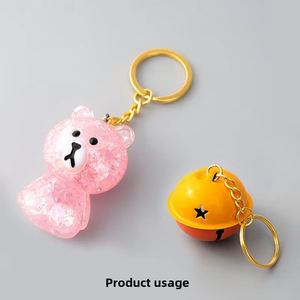 Porte-clés pendentif chaîne à quatre maillons plaqué or, anneau unique, accessoires de bijoux de bricolage, vente en gros de pièces et accessoires de sacs spéciaux - Product Image 6