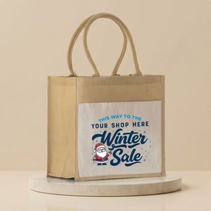 Sacs fourre-tout en coton et jute de haute qualité, taille moyenne, pour le bureau, l'école, les études, les affaires, les conférences, sacs de rangement portables - Product Image 1