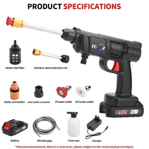 Deux nettoyeurs de voiture sans fil à <span class=keywords><strong>batterie</strong></span> lithium rechargeable haute pression 48V 500W, pistolet de nettoyage puissant, machine de lavage de voiture, pulvérisateur - Product Image 5