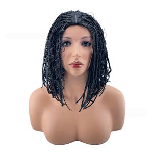 Nouvelle perruque afro en dreadlocks synthétiques de style africain transfrontalier, cheveux synthétiques, fibre à haute température, petite taille, bleu - Product Image 1