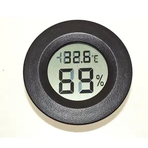 Circular embedded red wine cabinet digital thermometer and hygrometer pet reptile acrylic box