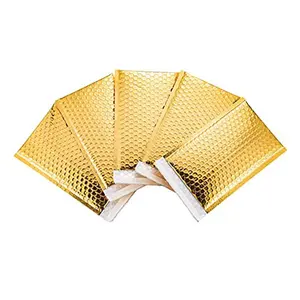 Custom Printed Metallic Gold Plastic Envelopes Bag Bp-cc04 Mailing Padded Envelope Bubble Poly Mailer