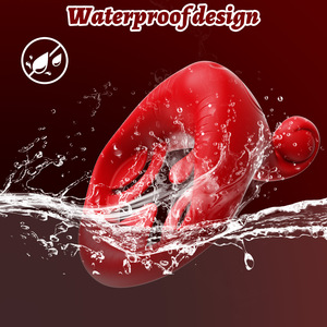 Best-selling Red Mouth Wearable Cock Ring App Control Delay <b>Vibrator</b> Bedroom Fun Men's Adult Sex Toys Wholesale - Product Image 4