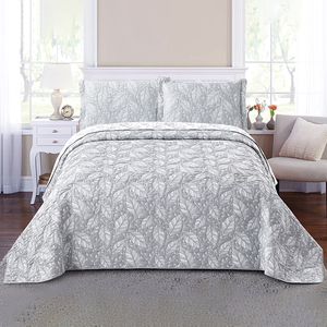 Couvre-<span class=keywords><strong>lit</strong></span> en jacquard polyester bleu fait main, style Kantha, taille Queen - Product Image 1