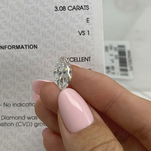 Diamanti sciolti Huacan da 1-3 carati, certificati IGI, coltivati in laboratorio, taglio Marquise, colore D, purezza VVS, forati al laser, per la creazione di gioielli - Product Image 3