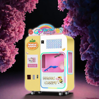 Machine à Vente Automatique de Barbe à Papa Commerciale avec Écran Tactile 220V pour Boulangerie et Formes de Fleurs