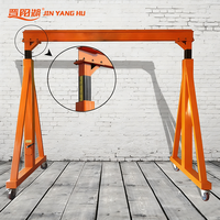 Grue à portique mobile électrique ou manuelle pour usage intérieur et extérieur, capacité de 3 tonnes, 5 tonnes, 10 tonnes, avec palan électrique