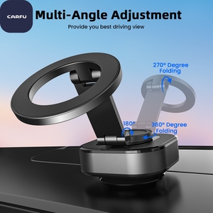 CARFU Vacuum Suction Magnetic Car Phone Mount N52 Holder 360. <b>Foldable</b> Compact Dashboard <b>Desk</b> <b>Wall</b> Stand - Product Image 4