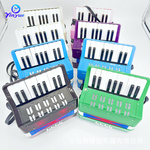Acordeón Mini de 17 Teclas y 8 Bajos Yinyue, Instrumento Musical de Aprendizaje Temprano para Niños, Juguete de Piano de Plástico ABS - Product Image 2