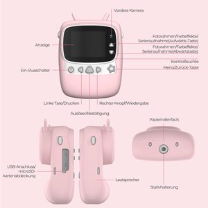 Cámara para Niños, Cámara Instantánea de 30MP, WiFi, 1080P, Cámara Digital para Selfies de 2.4 Pulgadas con Tarjeta TF de 32GB, Regalo para - Product Image 6