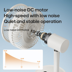 2026 hot sale5.5-inch desktop <b>swivel</b> fan Desk Fan with Brushless Motor Rechargeable Battery 4000mAh five Wind Speed - Product Image 5