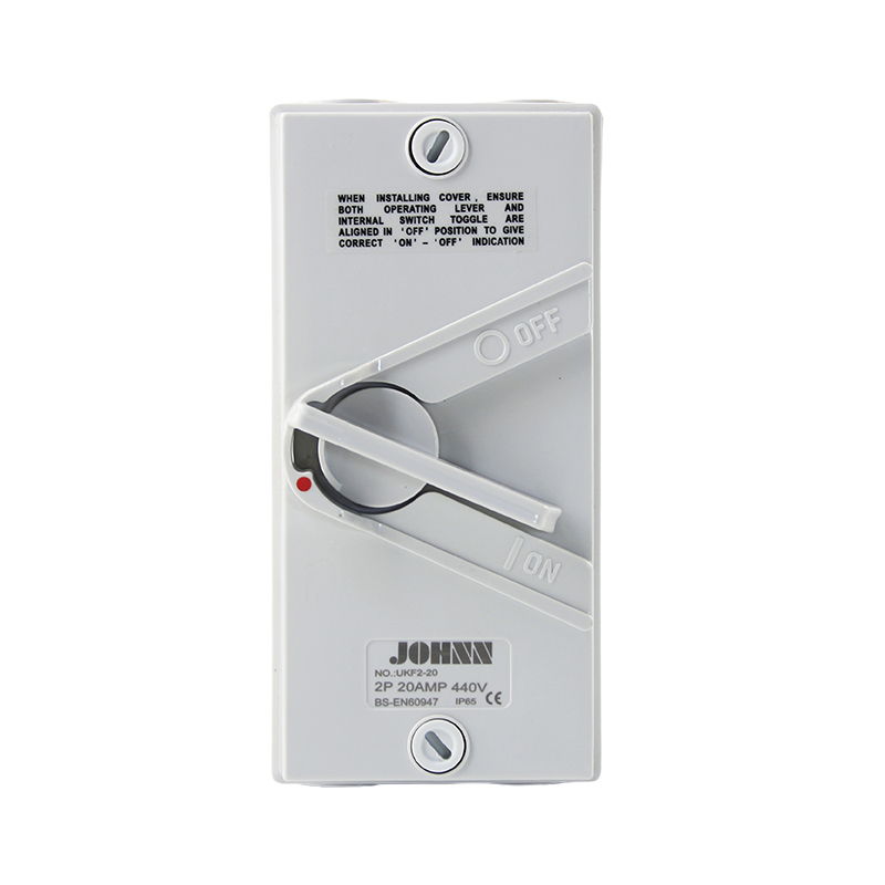 JOHNN UKF-220 Weather Protected 3Poles <strong>3</strong> <strong>Phase</strong> 20A/35A/63A IP65 Waterproof <strong>Isolator</strong> <strong>Switch</strong> 440V 50/60Hz CE ROHS