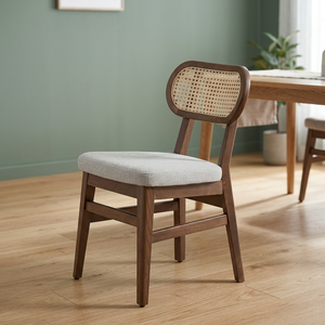 Modern Minimalist Wooden <b>Dining</b> <b>Chair</b> with Cushioned Seat for <b>Dining</b> Room and Kitchen - Product Image 2