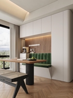 Meuble de cuisine moderne de luxe sur mesure, meuble de salle à manger, meuble de salon, buffet en bois blanc, armoire, buffet